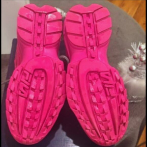 Fila Disruptor II Premium Women Casual Platform Shoe Hot Pink Sneaker SZ 8 - Picture 3 of 5